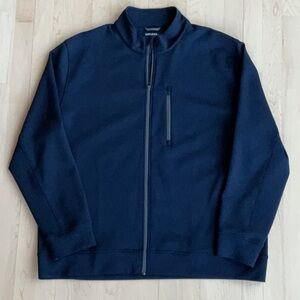 UNTUCKit Navy Full-Zip Benotto Performance Track Jacket